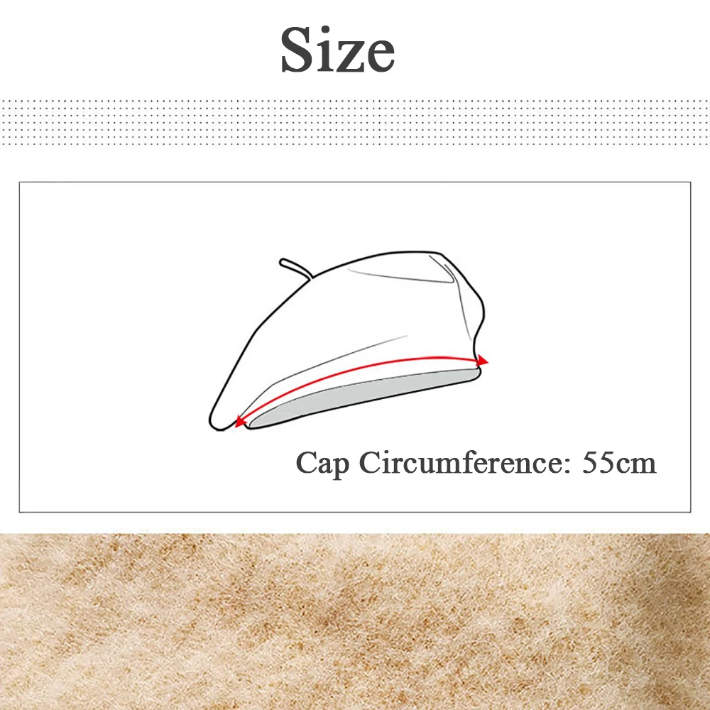 Женская шапка берет однотонная повседневная винтажная простая для девушек