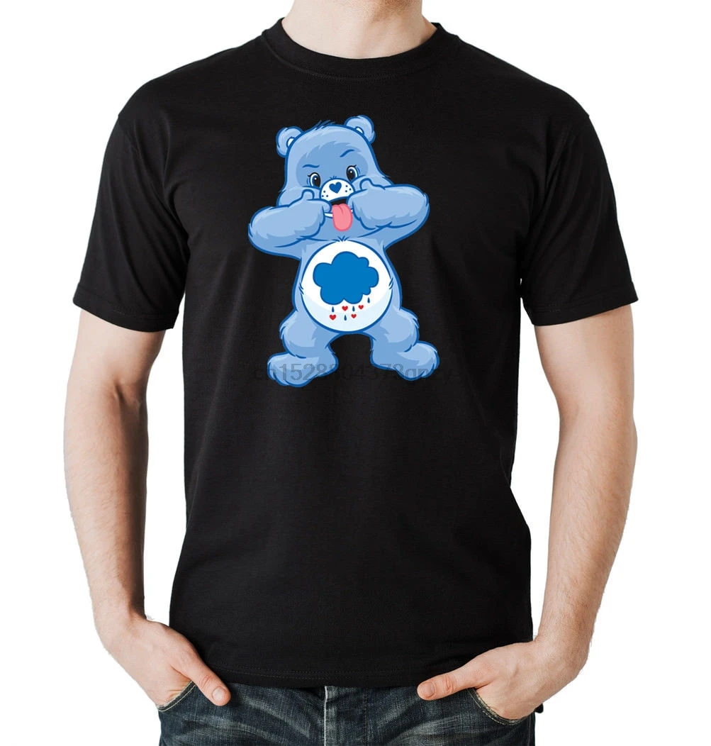 Angry Bear Футболка с языком черный Счастливый медведь уход Тедди 2019 модный бренд 611%