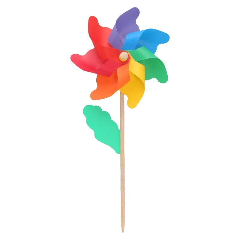 

24cm Wood Garden Yard Party Windmill Wind Spinner Ornament Decoration Kids Toys