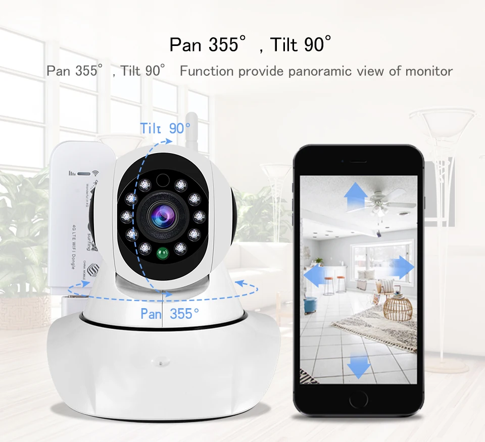 Беспроводная ip-камера 720 P, Wi-Fi, с сигнализацией, wifi, камера видеонаблюдения, 360 градусов, поворот наклона, 4G, LTE, FDD, камера видеонаблюдения, 3G, слот для sim-карты