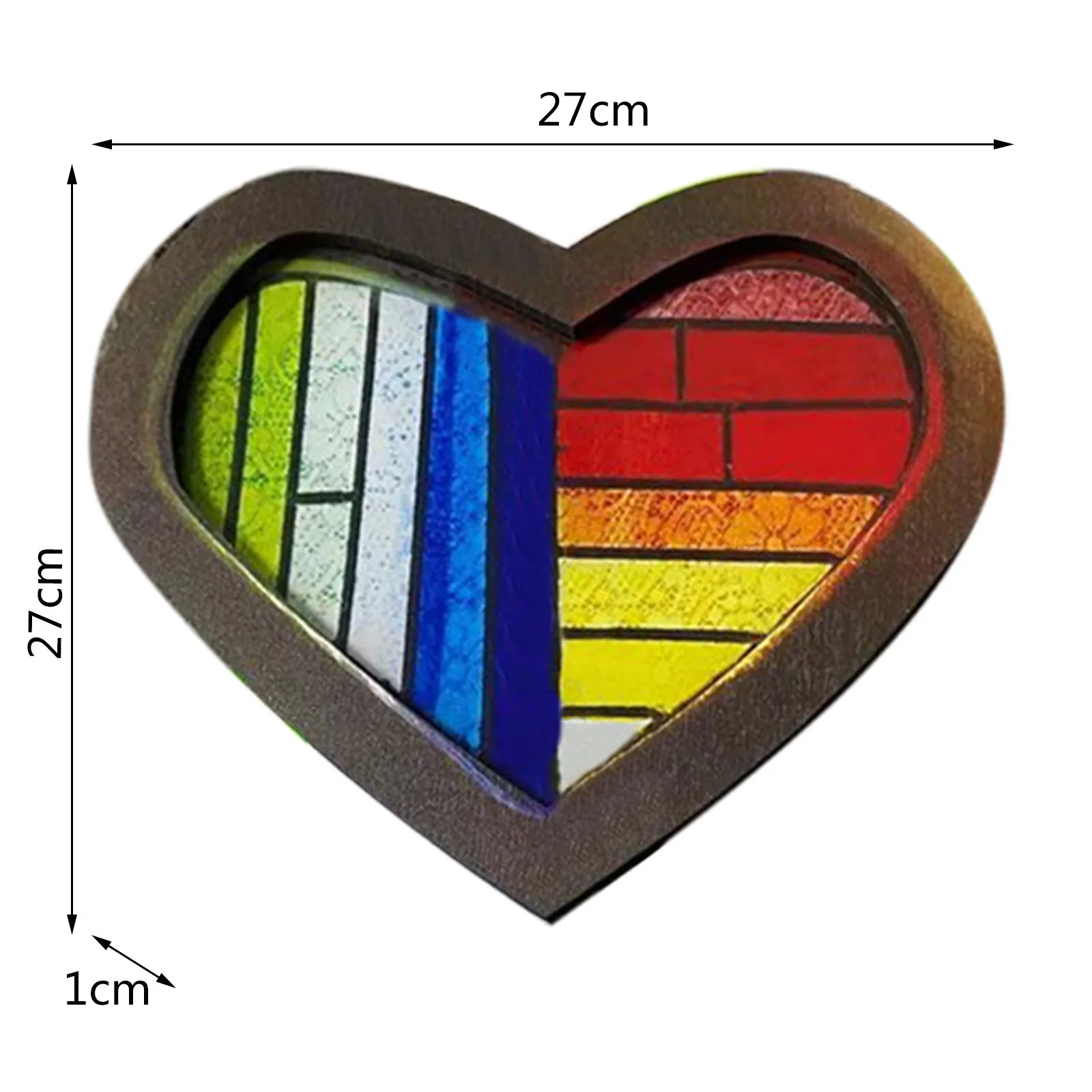 Деревянные окрашенные украшения в виде любящего сердца домашние для спальни