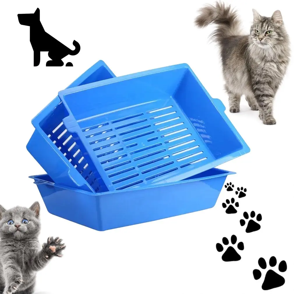 

3PCS Cats Litter Box Pet Toilet Bedpan Anti Splash Cat Dog Tray With Shovel Kitten Dog Clean Toilette Plastic Cat Toilet Trainin