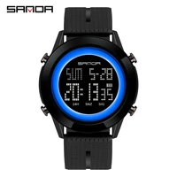 men watch new fashion military wrist watches for men waterproof stopwatch big dial led digital sport watches mens montre homme