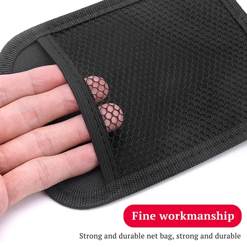 

Car Net Oxford Storage Bag Automotive Sticky Phone Hanging Bag Multi-use Car Seat Back Organizer Pen Paper Towel Smoke Pockets
