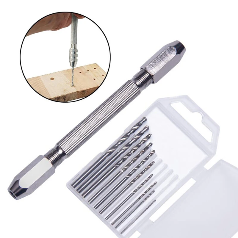 

1pcs Hand Drill Keyless Chuck Fixed Seat Twist Drill Resin Jewelry Drilling Tools