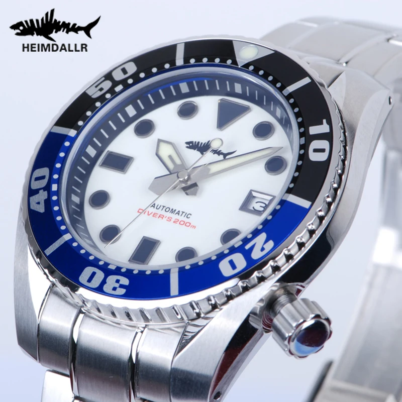 

Heimdallr SBDC001 Men's Automatic Watch Full Luminous Dial Sapphire NH35 Mechanical Watch 20ATM Waterproof Aluminum Bezel