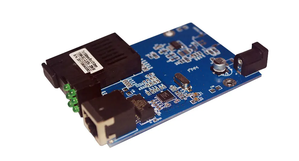 Pcba ethernet волоконный преобразователь Оптического Волокна медиаконвертер волоконный трансивер 1000 м полный PCBA с волоконным модулем