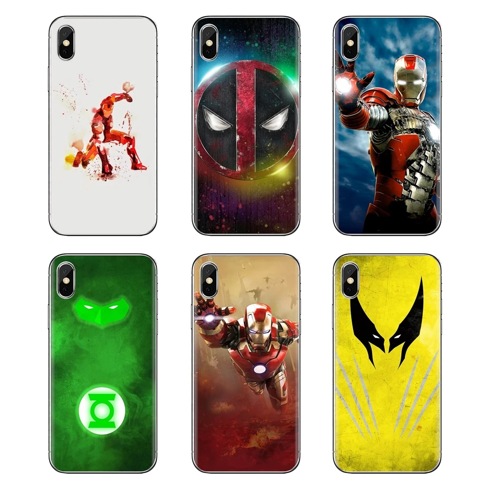 Для iPhone XS Max XR X 4 4s 5 5S 5C SE 6 6S 7 8 Plus samsung Galaxy J1 J3 J5 J7 A3 A5 мягкие чехлы чехол Супергерои