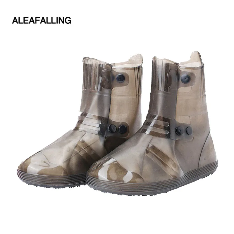 Aleafalling Women Man Double Side Waterproof Mould Reusable Rain Shoes Covers Rain Boot Anti-skid Wear Outdoor Shoes Covers SC39
