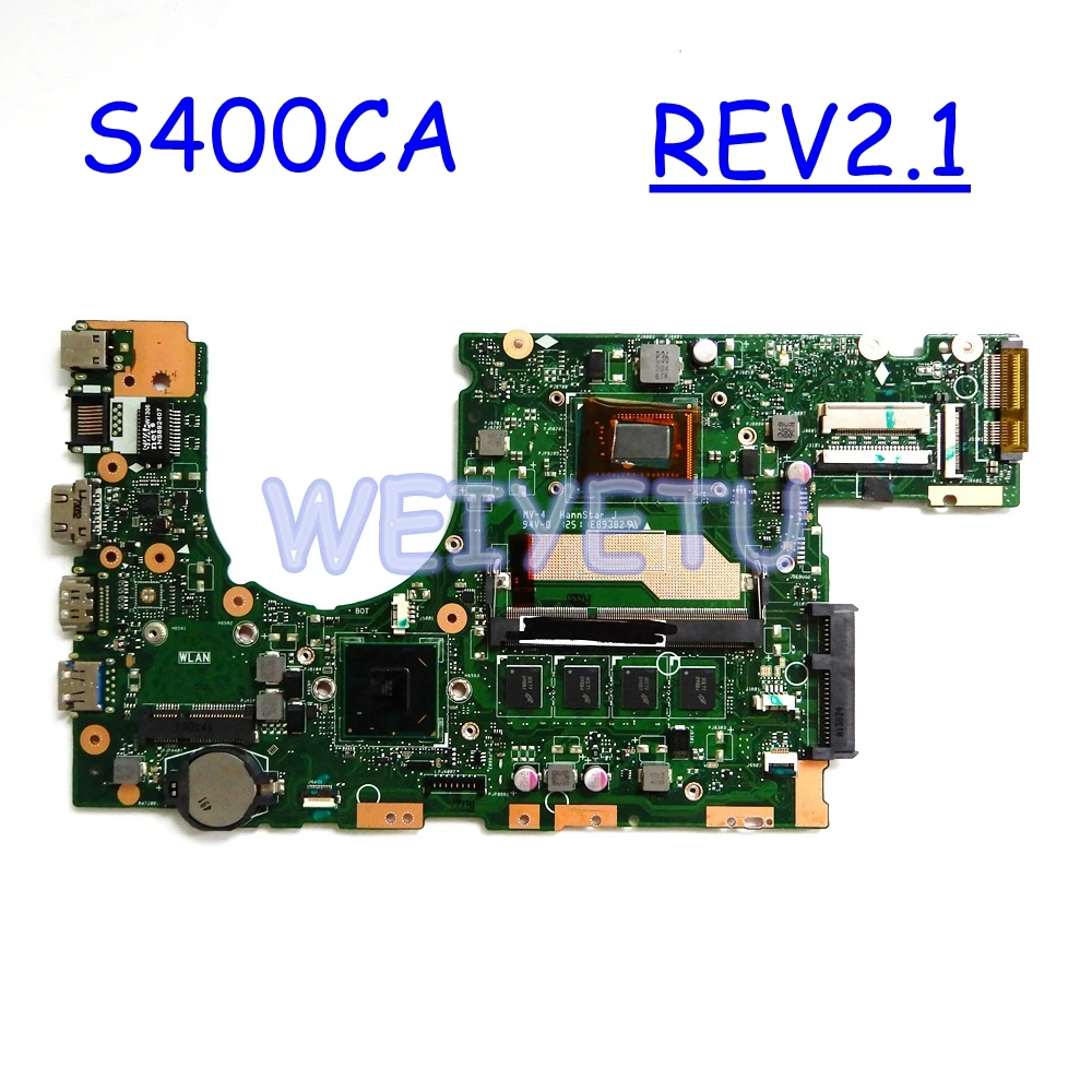 S400CA 4GB RAM 2117 / I3 /I5 I7 CPU Motherboard REV2.1 For ASUS S400C S500C S400CA S500CA Laptop Mainboard Tested Working