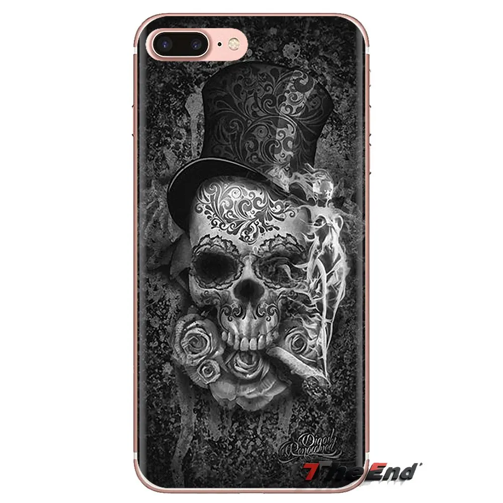 Чехол из ТПУ для курения с черепом huawei G7 G8 P7 P8 P9 P10 P20 P30 Lite Mini Pro P Smart Plus 2017 2018 2019 |