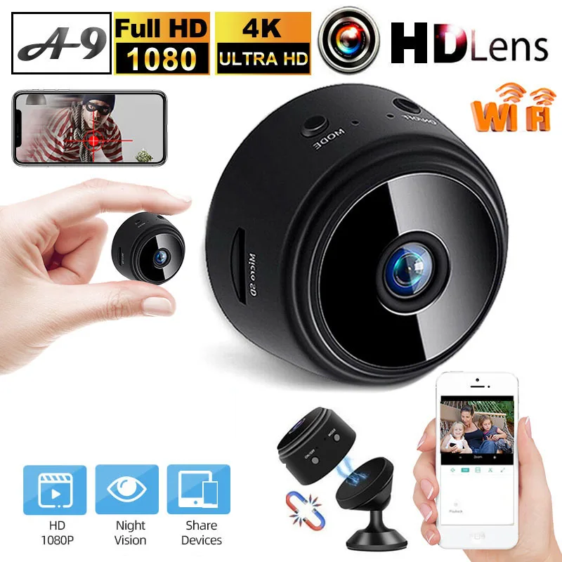 

New Mini Wifi IP Camera HD 720P Wireless Indoor Camera Home Security DVR Nightvision Two Way Audio Motion Detection Baby Monitor