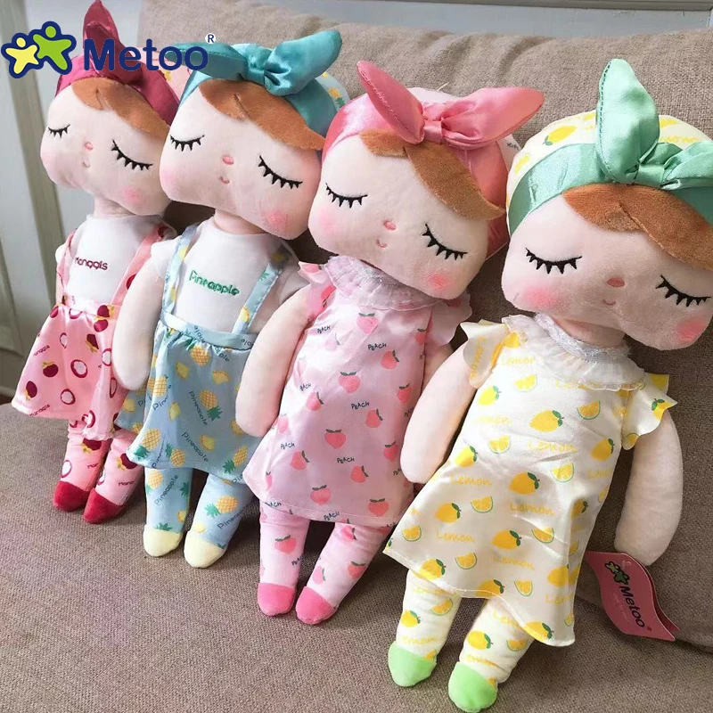 Metoo Fruit Dressing Dolls Plush&ampStuffed Sweet Rabbit Cute Animals For Kids Toys Angela Doll Girls Birthday Christmas Gift | Игрушки и