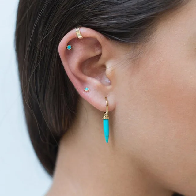 Серьги из серебра 925 пробы с фианитами 3 мм | Украшения и аксессуары