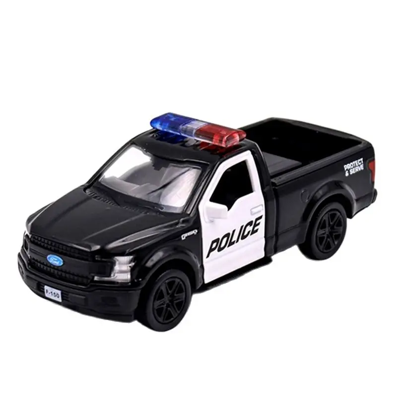 

1/36 Ford F150 Police Truck Alloy Vehicle Diecast Pull Back Car Model Goods Toys for Adults Collection Home Decoration