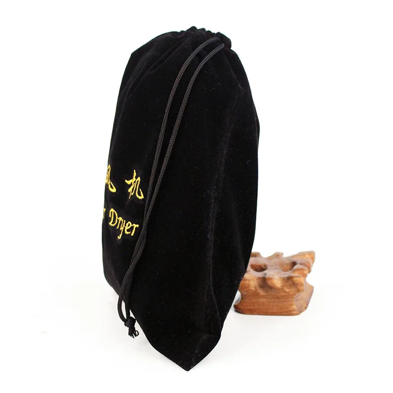 velvet hair bag draw string clutch cosmetic packaging |