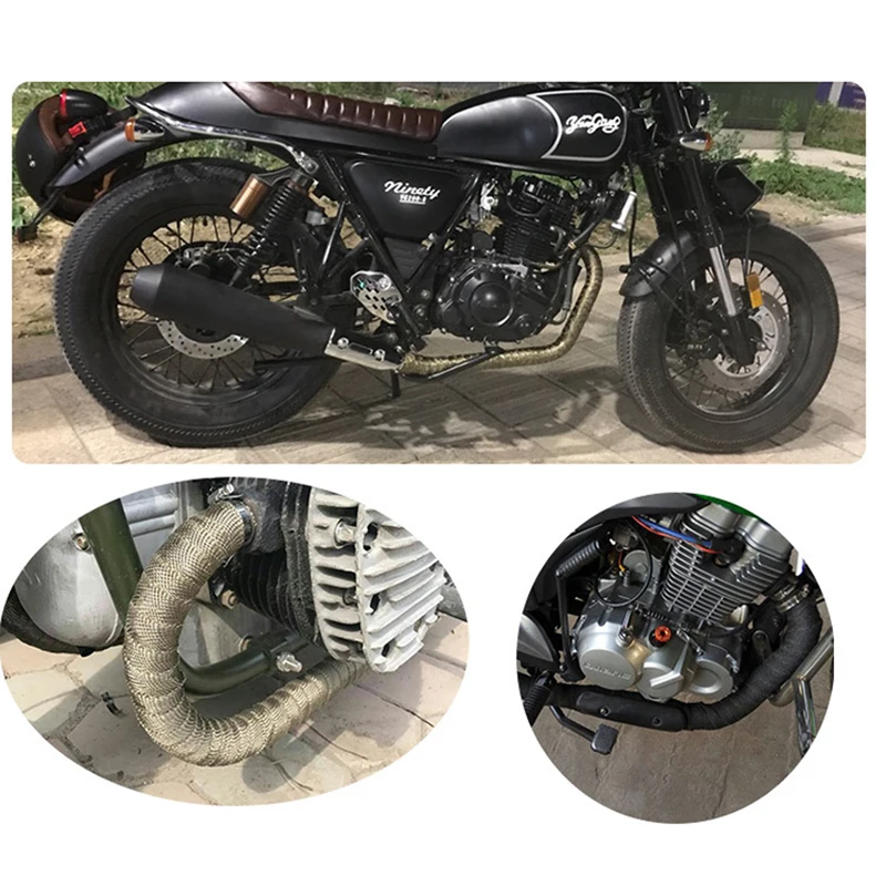 5 м 10 автомобиль мотор мотоцикла мото выхлопной Обёрточная бумага труба Титан