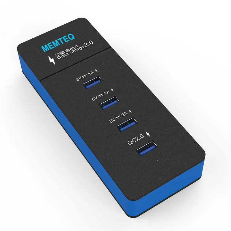 Зазор 4 порта USB зарядное устройство концентратор светодиодный дисплей мульти usb