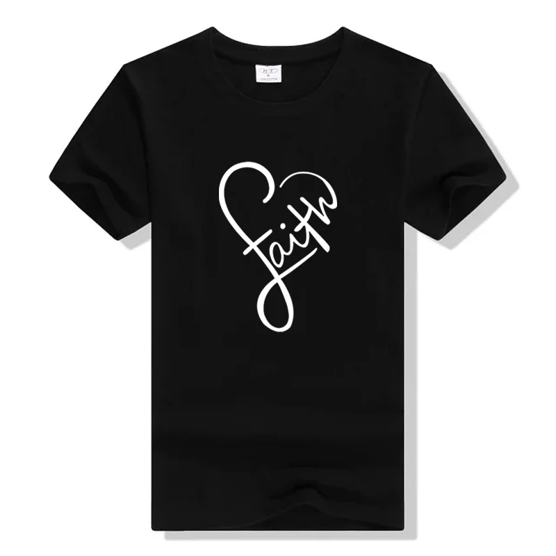 

Faith Letter Love Heart Print T Shirt Women Short Sleeve O Neck Loose Graphic Tshirt Summer Women Tee Shirt Tops Camisetas Mujer