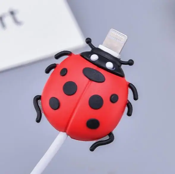 50 шт. Бабочка Насекомое пчела Краб намотка кабеля USB телефон зарядное устройство защита данных крышка мини провода протектор Аксессуары для телефонов