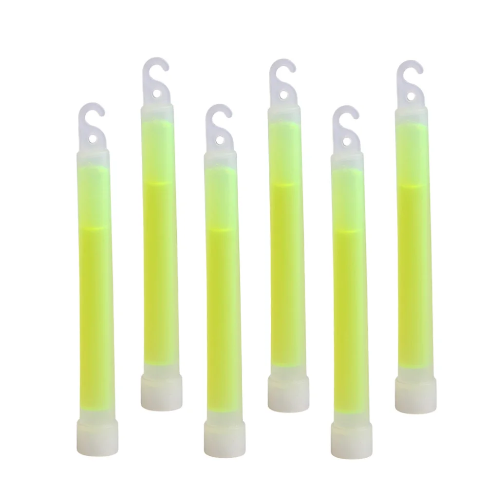 10PCS 6-ZOLL Industrie Grade Glow Sticks Ultra Helle Camping Notfall Licht SticksParty Clubs Liefert-Grün/gelb