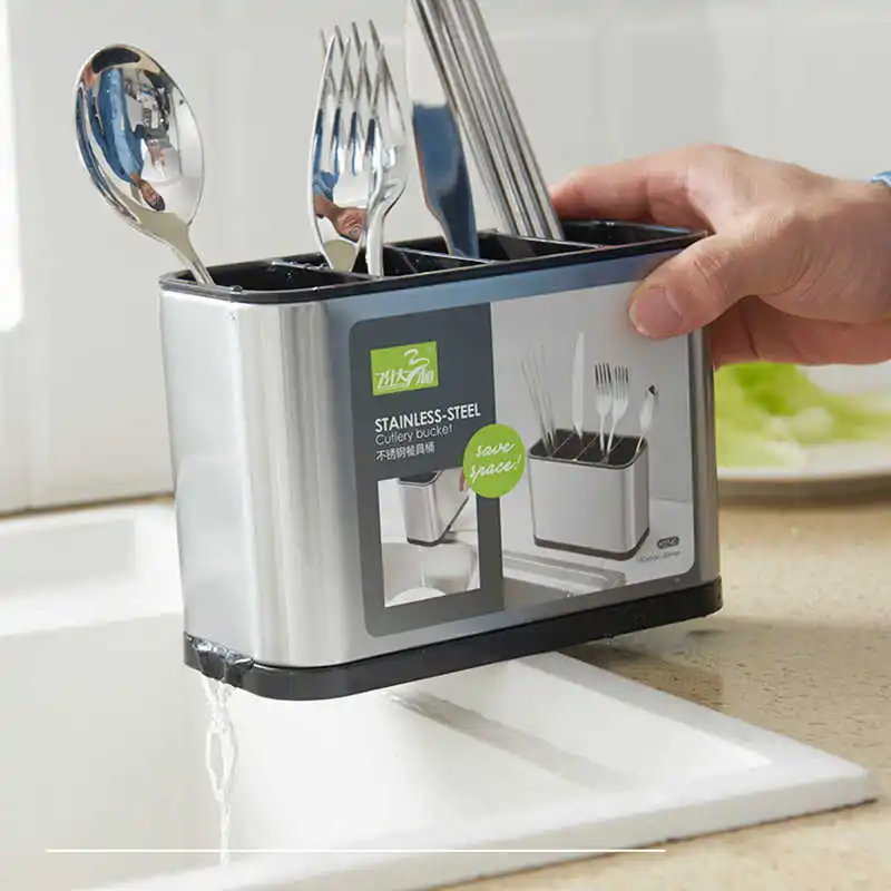 

Organizer Knife-Stand Cutlery-Holder Utensil-Storage Kitchen Flatware Drying-Rack Draining