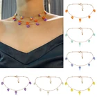 Ожерелье с простыми семенами для женщин, нитка из бисера, Короткие ювелирные изделия, 16 дюймов, чокеры, подарок