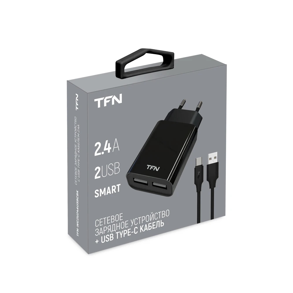 Сетевое зарядное устройство TFN 2.4A+TypeC | Электроника