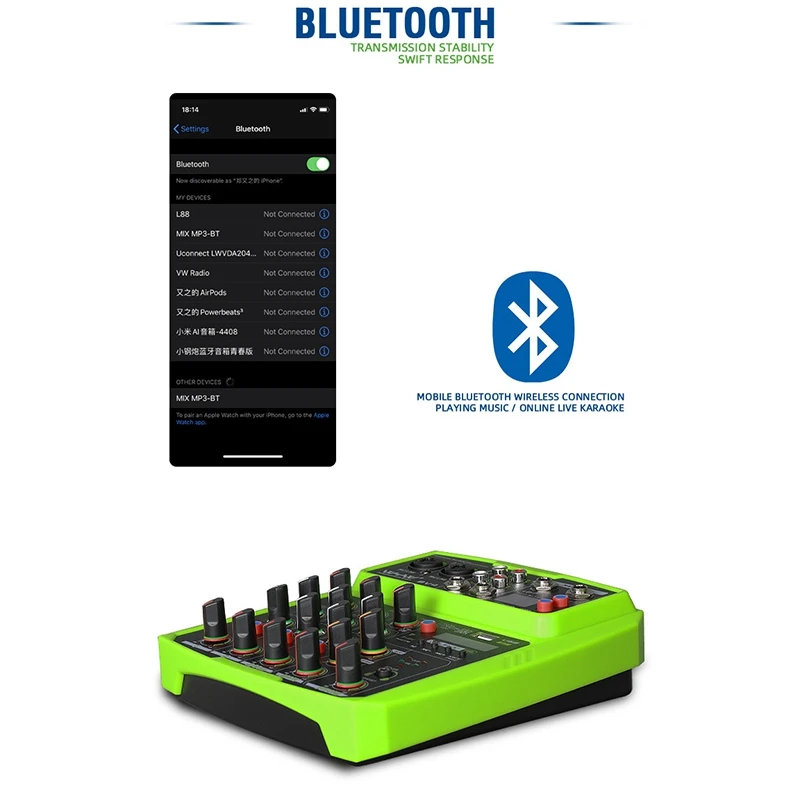Wenyanwen 4 канальный мини миксер USB Bluetooth цифровой MP3 компьютер Вход 48В