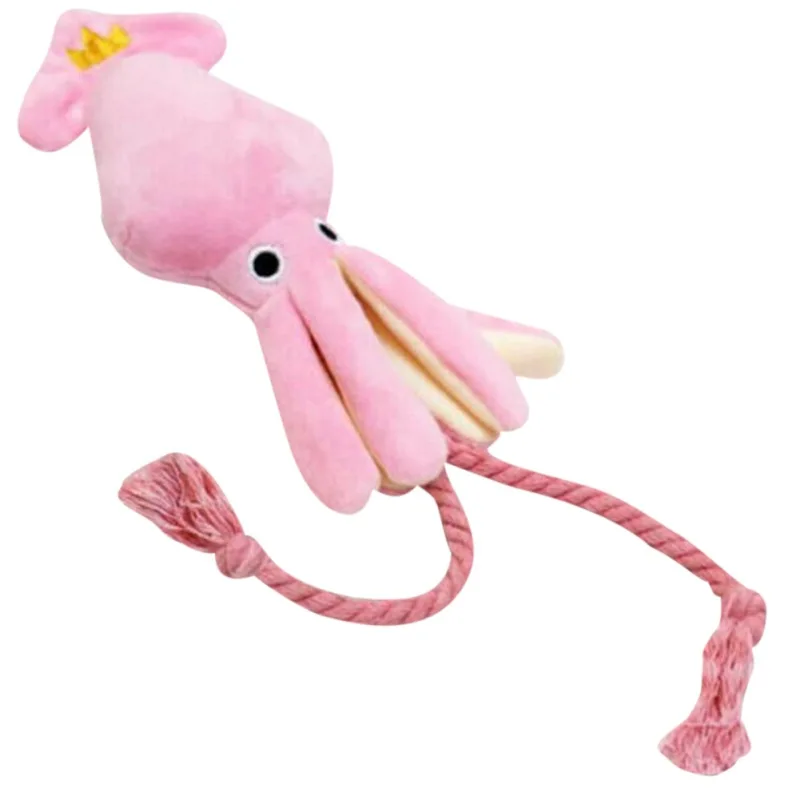 Милый кальмар животное телефон осьминог BB плюшевый питомец веревка для щенка