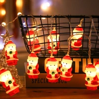 2022 santa claus led string light for xmas goods aa battery powered 3m 20 led christmas snowman garland lamp for new year