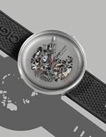 ciga design my series titanium case automatic silicone strap men hollow fashion skeleton mechanical watch