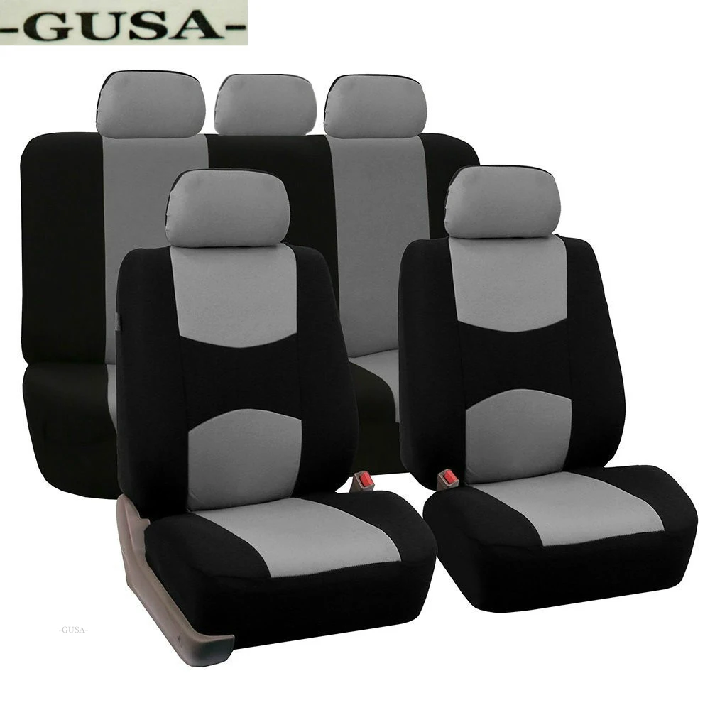 

9PCS/Set Universal Black Artificial GUSA Car Seat Cover Cushion For Four Seasons Car Seat Cover Car-styling