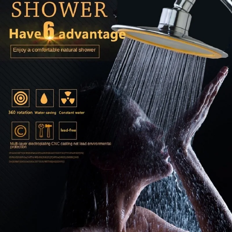 shower head high pressure water saving rainfal handheld shower big 6 inch bathroom rain shower spa fixtures douche accessories free global shipping