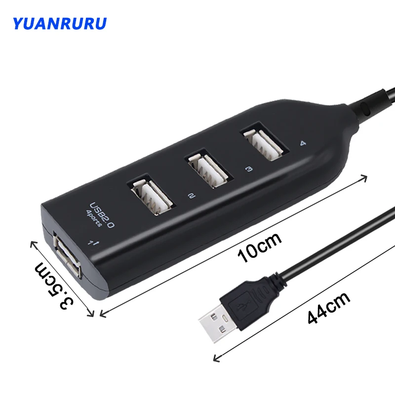 usb hub usb 2 0 hub 4 usb hub multi usb splitter hub multiple expander 2 0 usb hub for desktop laptop pc computer accessories free global shipping