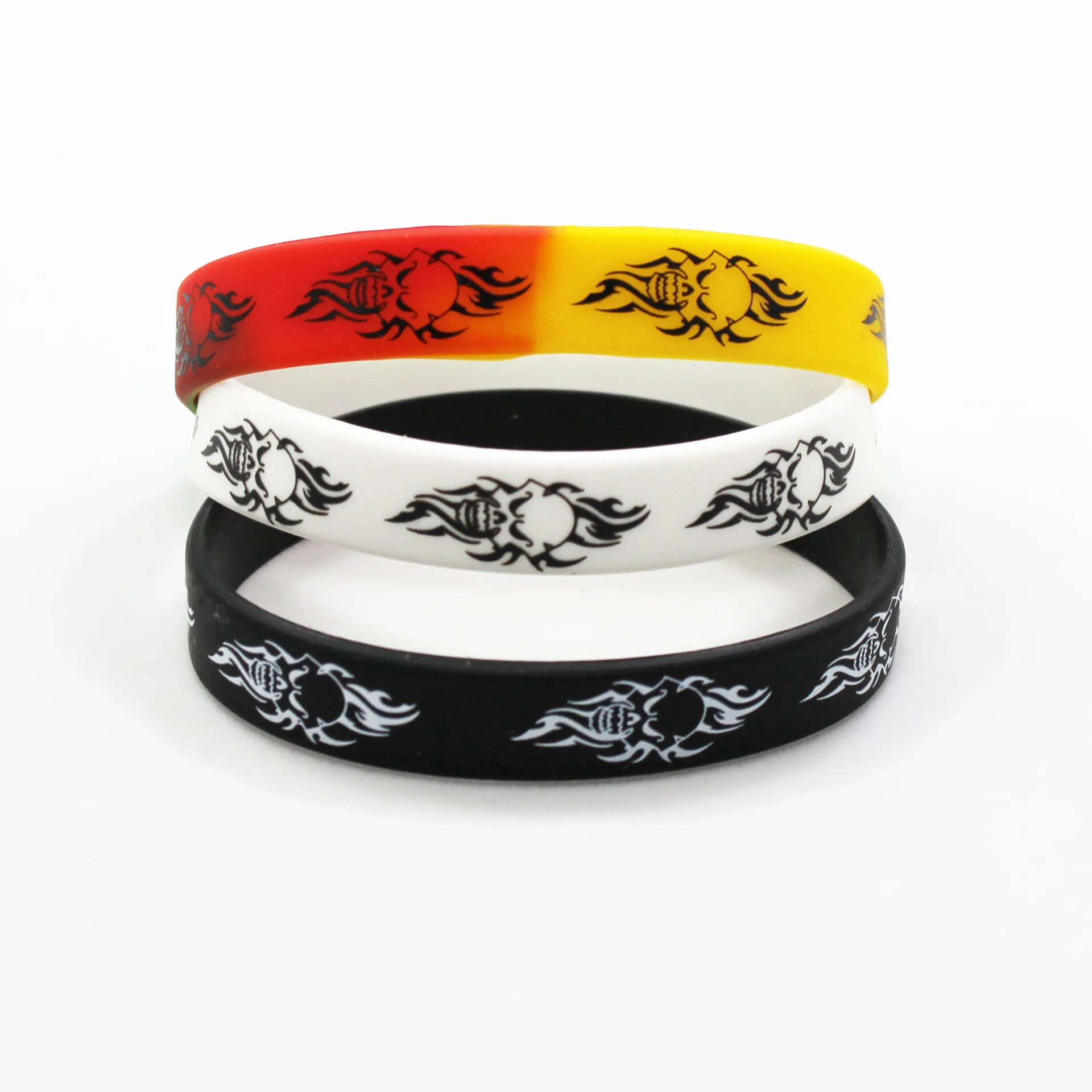 1 шт. браслет на запястье с принтом ямайского черепа хип-хоп силиконовый