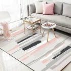 Модный порошковый розовый серый абстрактный акварельный геометрический напольный коврик в скандинавском стиле ковер и ковры для дома гостиной на заказ