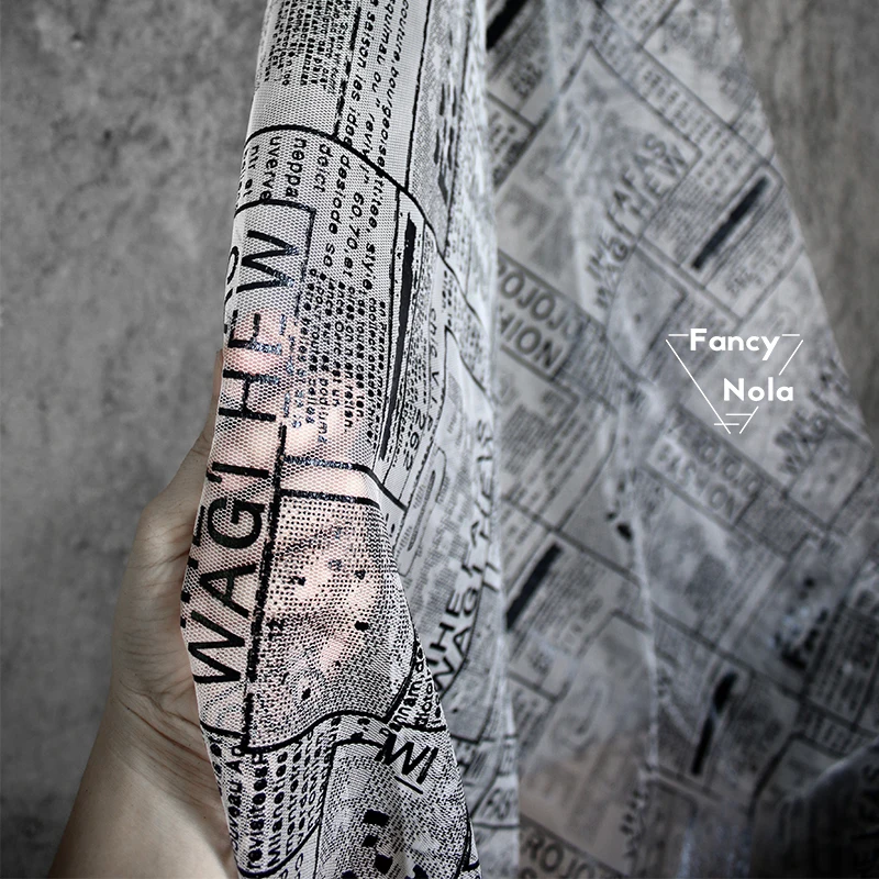 Газовая ткань для газет весна/лето потрясающая Тюль шириной 155 см Креативная