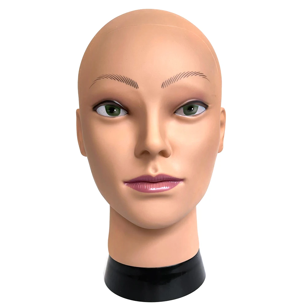 Black African Mannequin Head Without Hair For Making Wig Hat Display Cosmetology Manikin Head Female Dolls Bald Training Head