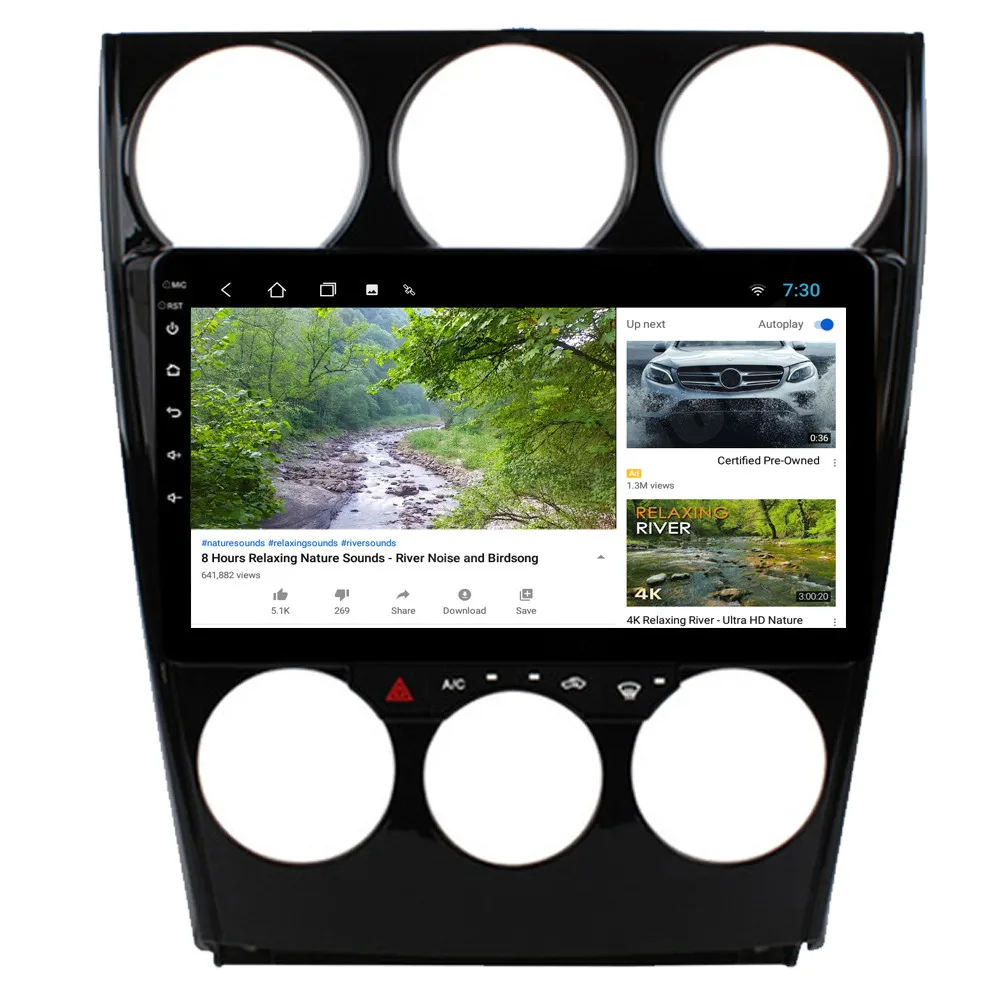 RoverOne Android 10 автомобильный мультимедийный плеер для Mazda 6 2002 2008 четырехъядерный