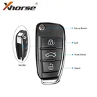 Универсальный пульт дистанционного управления Xhorse VVDI2 XKA600EN, 3 кнопки для Audi A6L, Q7, тип XKA600EN, 5 шт.лот