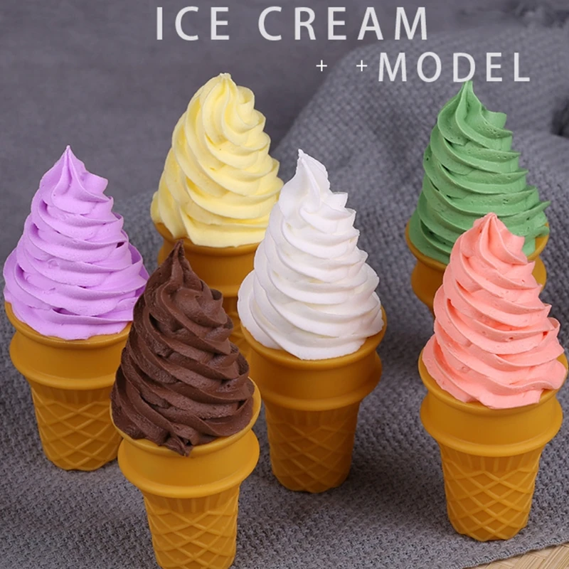 

Multiple Color Simulation Sundae Cup Ice Cream Model Cold Drink Prop Dummy Plastic Display Food Fake Sample Multi Color