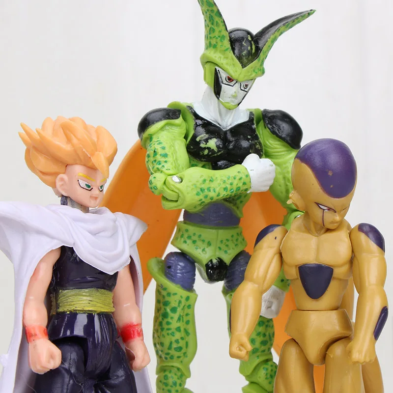 Новинка, 8 шт./лот, ПВХ Dragon Ball Z, подвижная Вегета, сын пикколо, Гохан Гоку, плавки, Фриза, кукла, фигурка, детская игрушка