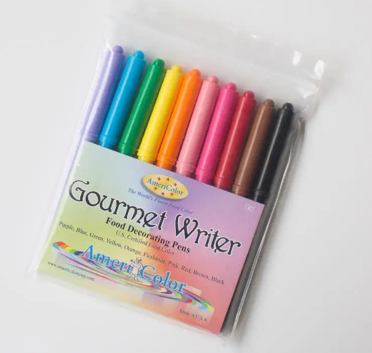 

American edible black pigment pen biscuit fondant cake hand-painted hook line writing color pen