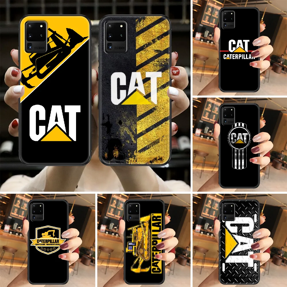 

CAT Brand Fashion Luxury Phone case For Samsung Galaxy Note 4 8 9 10 20 S8 S9 S10 S10E S20 Plus UITRA Ultra black art Etui trend