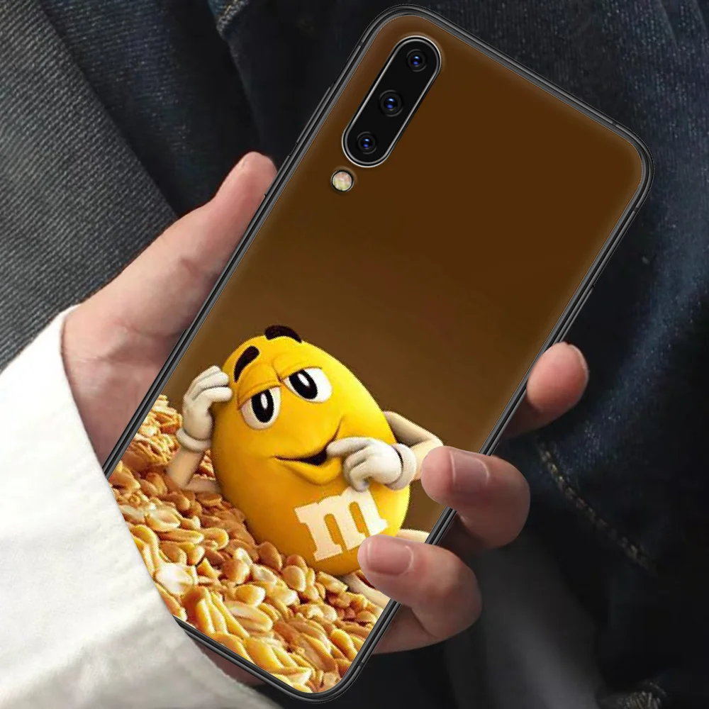 

M&Ms Chocolate Phone Case For Samsung Galaxy A10 A20 A30 E A40 A50 A51 A70 A71 A J 5 6 7 8 2016 2017 2018 black Funda Pretty