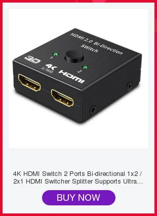 4K HDMI коммутатор 2 порта двунаправленный 1x2/2x1 HDMI коммутатор сплиттер Sup порты Ultra HD 4K 1080P 3D HDR HDCP для PS4 Xbox HDTV