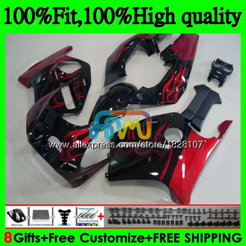 

OEM инъекции для HONDA CBR250RR CBR250 RR 95 96 красное пламя 97 98 99 143BS.55 MC22 CBR 250RR 1995 1996 1997 1998 1999 обтекатель