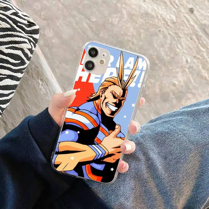 

Anime My Hero Academia deku Phone Case Transparent for iPhone 11 12 mini pro XS MAX 8 7 6 6S Plus X 5S SE 2020 XR