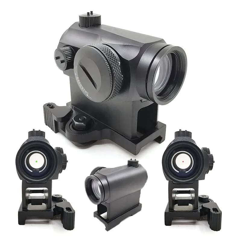 Тактический охотничий QD 1X24 Reflex Red& Green Dot прицел с быстрым подъемным креплением Быстрый Отсоединяемый голографический